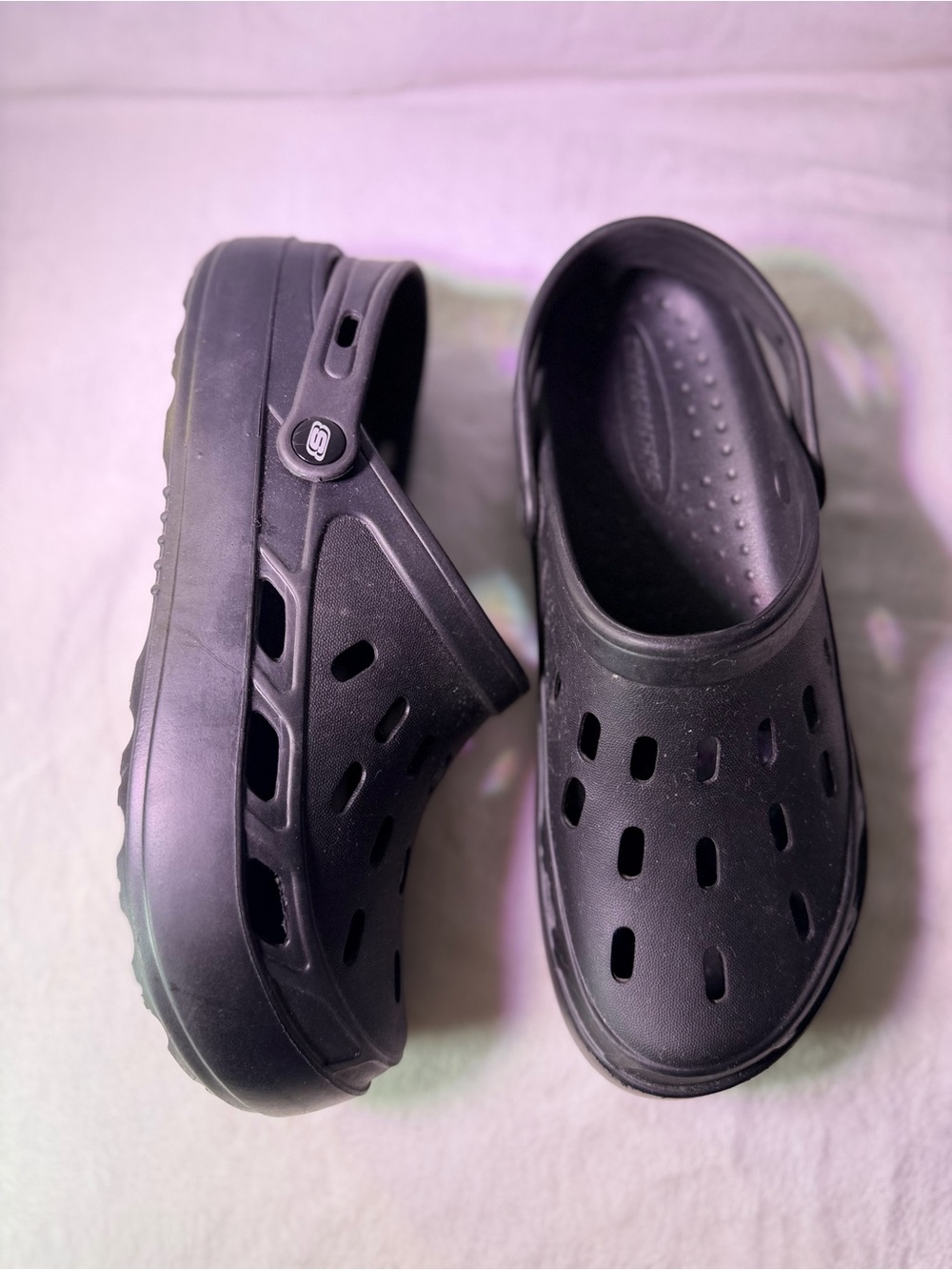 Skechers Men's Black Slip-On Clog Sandals with Back Strap - Picture 5 of 10